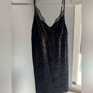 Black Velvet Mini Dress/Blouse